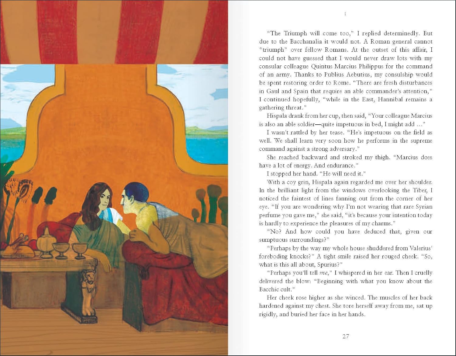 Spurius consults a witness — illustration by Jorge González