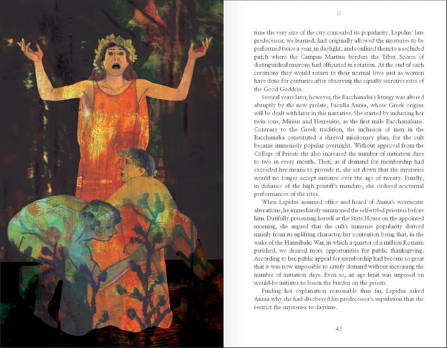 The Bacchanalian rites — illustration by Jorge González